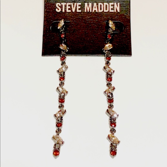 Steve Madden Crystal Drop Earrings - Picture 3 of 11